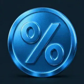 Gold percent coin — A Big Candy