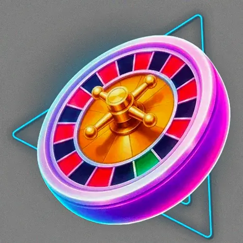 Neon roulette wheel