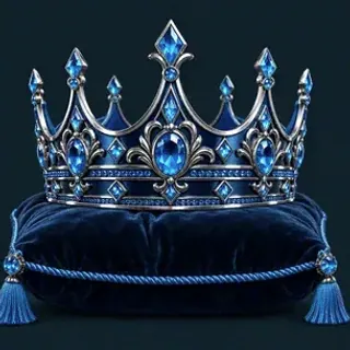 Gold crown on cushion — A Big Candy