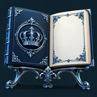 Ornate open book — A Big Candy